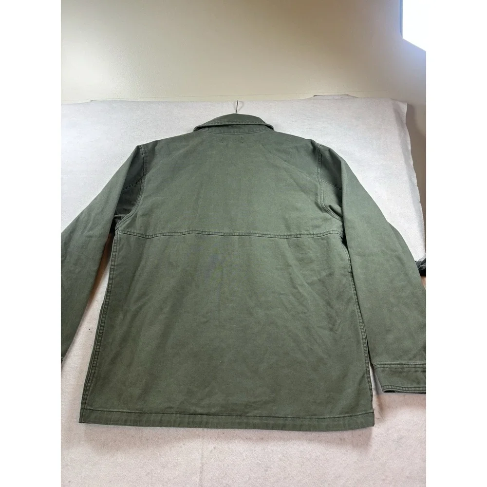 No Boundaries Men's Large Green Utility Jacket W/Snap Buttons &‎ 2 Chest Pockets
